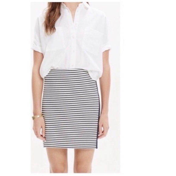 Madewell Nautical Side Zip Skirt Size Medium NWT - Picture 3 of 3
